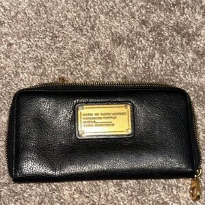Marc Jacobs Black Wallet with Gold Accents